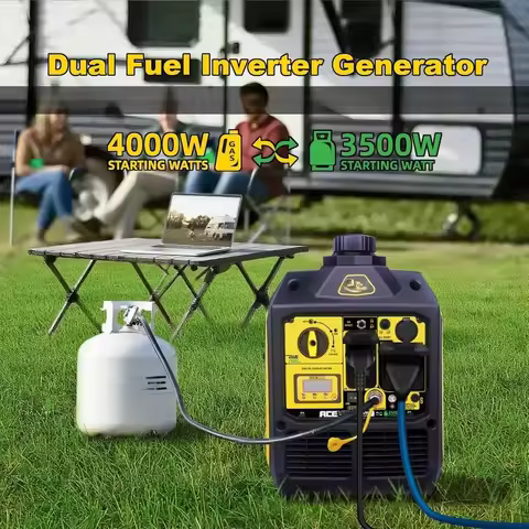 Cabinets 4000W Dual Fuel Inverter Generator Portable Quiet 149cc RV Ready Gas Propane- 4000w-Camping