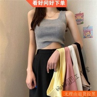 女背心女士時尚吊帶背心女裝上衣修身顯瘦毛針織衫女2025夏季新款韓版ins潮內搭短款背心套頭上衣