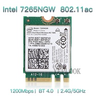 AC7265 2.4G/5GHz 300Mbps+867Mbps Wi-Fi + BT4.0 M.2 Wifi Card