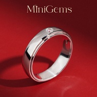 MiniGems แหวน เงินแท้ 92.5 เพชรสวิส(CZ) แหวนคู่ แหวนแต่งงาน แหวนผู้หญิง แหวนผู้ชาย 07417