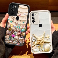 O-48 Beach Shell Casing for Samsung Galaxy A11 A10S M21 A20S M30S A21S A20 Black and White