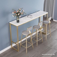 Nordic Simple Bar Table Milk Tea Shop Table Chair Combination Bar Chair Bar Chair Bar Table High Tab