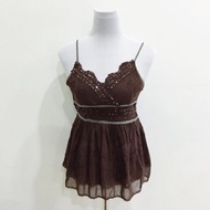 Lace sequin cami top