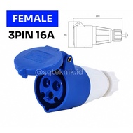 FEMALE INDUSTRIAL GENSET PLUG SOCKET PLUG 3PIN 16A