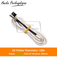 3D Printer Thermistor 100k M3 x 20 XH2.54 Connector 2 meters