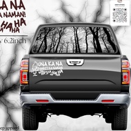 Funny Tagalog Car Sticker Una Ka Na Pangit Ka Naman HAHAHA Decals Sticker