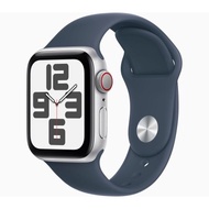 Apple Watch SE 智能手錶 GPS+流動網絡 40mm銀色鋁金屬錶殼風暴藍色運動錶帶M/L 預計7天内發貨 -