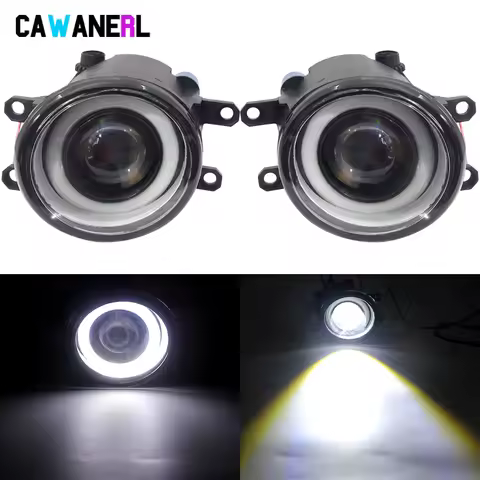 2 X Angel Eye Fog Light Assembly Car LED Fog Driving Lamp DRL 30W For Toyota Yaris RAV4 RAV 4 Prius 