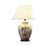 Guzhen Baohui Pearl Coral Flower Bird Ceramic Table Lamp Hand-Painted Ceramic Table Lamp Crack Glaze