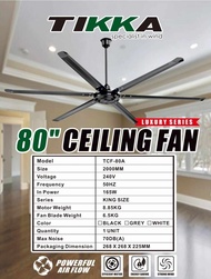 TIKKA/AIND 80 INCH INDUSTRIAL CEILING FAN (ONE YEAR WARRANTY) REGULATOR TYPE