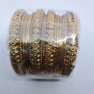 Bangles/Gelang Tangan / Metal Black Gold Bangles/ Indian Bangles Size: 2.4, 2.6, 2.8