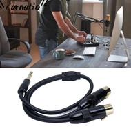 CARNATIOGV Dual XLR Female to 1/4in Male, 0.5m / 1.6ft Stereo Audio 6.35mm TRS to 2 XLR Y Splitter C