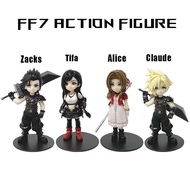 FF7 Mini Figurines: Cloud, Aeris, Tifa, Zack - Cute Chibi Style Display Models