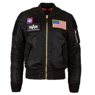 Alpha Industries MA1 FLEX 飛行夾克修身版 Slim fit (黑色)
