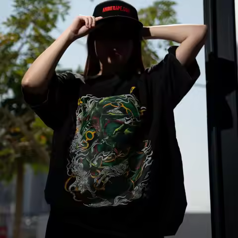 Pokemon Rayquaza Vintage T-Shirt Anime Graphic Tee Men's 2026 Summer Fashion Tee Oversize Street Top