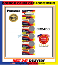 (100% MALAYSIA) Panasonic Lithium Coin CR2450 Cells Pack Coin Battery 3V CR 2450 (Panasonic Malaysia