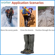 Wor* Snow Boot Gaiters Light Weight Ankle Leg Gaiters for Outdoor Climbing