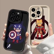 Softcase Samsung Galaxy A55 A35 A25 A15 5G A05 A05S Marvel America Captain IronMan Phone Casing Soft