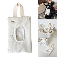 WMMB Baby Stroller Tissue Bag Lovely Embroidered Tissue Dispensers Lid Pull-Out Wipes Paper Bag Small Bag for Stroller