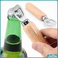 JeDa ที่เปิดฝาขวด ด้ามจับไม้ ที่เปิดฝาขวดน้ำอัดลม สแตนเลส Bottle Opener