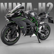 1:9 Kawasaki H2R Ninja V4S S1000RR hợp kim đúc khuôn mô hình xe máy xe đồ chơi mang đèn off road aut