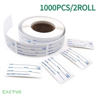 2Roll/1000PCS Food Storage Label Sticker Date Lizard Waterproof Sticker Expired Date Sticker Product