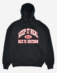 Hoodie Sweater KEEP IT REAL - BACK TA BEATDOWN Bahan Tebal Cotton Fleece Nyaman Untuk Pria Dan Wanit