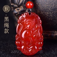 紅瑪瑙十二生肖玉吊墜 玉髓鼠牛虎兔龍蛇馬羊猴雞狗豬男女屬相玉佩