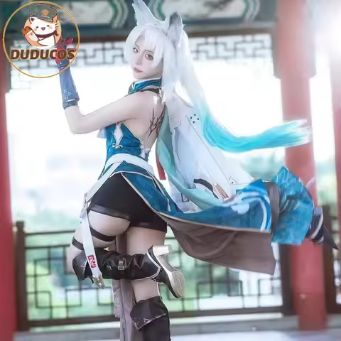 In Stock Feixiao Cosplay Costume Outfit Honkai Star Rail Fei Xiao Cosplay Claw Fox Full Set Wig Shoe