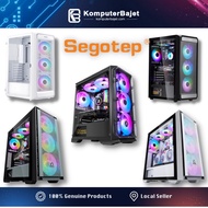 SEGOTEP GAMING ATX MATX CASING ARGB LED FAN PC CASING ARTIST PRO GANK 360 LUX S PRIME M BLACK WHITE 