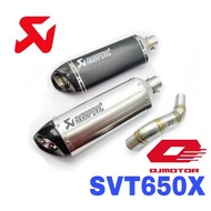 Akrapovic Exhaust QJMotor SVT650X Slip On Tabung Muffler Accessories Motor SVT 650 X Akra QJ SVT650