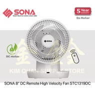 SONA 8” (DC Motor) Remote High Velocity Fan STC1319DC | STC 1319DC [Five Years Motor Warranty]