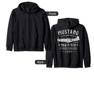 P-51 Mustang | North American Aviation WW2 P51 Fighter Plane Zip Hoodie