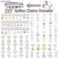 100 Types Silver Pendant Italian Charm Bracelet Fit 9mm Stainless Steel Bracelet DIY Jewelry Making 