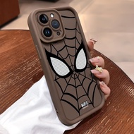 Casing iPhone 11 11 Pro 11 Pro Max 12 12 Mini 12 Pro 12 Pro Max 13 13 Mini 13 Pro 13 Pro Max Fashion Brand Marvel Cool Spider-Man Eyes Phone Case Shockproof Soft Cover