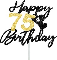 Cake Decoration 75th Birthday Man Woman, Glitter Cake Decoration 75th Birthday Woman, Cake Topper 75