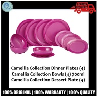 Tupperware 12-piece Camellia Collection Dining Serveware Set Pinggan Mangkuk Plastik Tupperware Orig