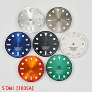 NH35 S Logo Abalone Date Watch Dial Green Luminous  for Seiko High Quality Mod Parts Fit NH35A NH36 