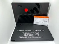 Lenovo Thinkpad X1 Extreme G3 15’6inch i7-10750H 64+512 另➕1TB 港行有單 保養到2025-5-21 接受任何付款方式