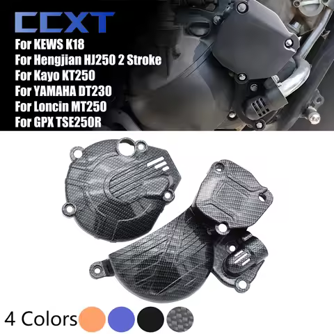 Motorcycle Clutch Guard Ignition Protector Water Pump Cover For GPX TSE250R Kayo KT250 KEWS K18 YAMA