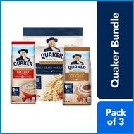 ✽ ■ ◆ Quaker Instant Oatmeal 800g + Flavored Oatmeal Chocolate with Milk 500g + Quaker Rolled Oats