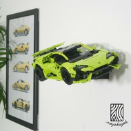 Offset Wall Mount for Lego Technic Lamborghini Huracán Tecnica [42161] (Facing Left or Right)
