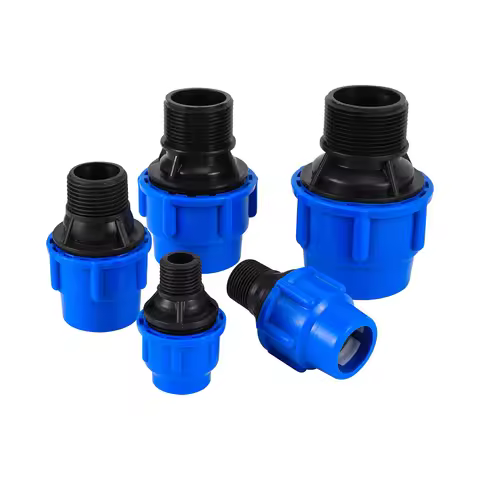 PE PVC Pipe Adapter 1/2" 3/4" 1"1.2"1.5" Male to 20/25/32/40/50mm Reducer Garden Irrigation Pipe Ada