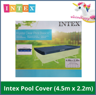 SwimHappy INTEX 28039 Krystal Clear Basics Pool Cover for 4.5m x 2.2m Pools (28273)