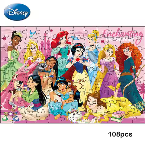 Official Princess Series Puzzles early learning toys decorative colorful artwork Each puzzle piece i