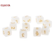 [tishita] 10pcs Six Sided Dice D6 Dice D&D RPG Board TRPG Game Lovers Gifts Black