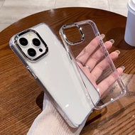 Luxury Clear Case For iPhone 16 15 14 13 12 11 Pro Max XR XS Max 7 8 Plus Printing Lens Phone Cover 