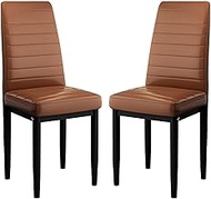 Dining Chairs Dining Room Chairs 2 Pcs Dining Chair Faux Leather Chair Upholstered Seat Tub Chair wi