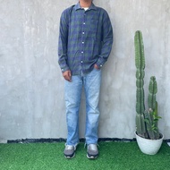 KEMEJA GU 009 PLAID FLANEL SHIRT