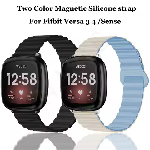 Magnetic Loop Strap For Fitbit Versa 2 3 4 Sense Silicone Replacement Bracelet For Fitbit Sense2 Wat